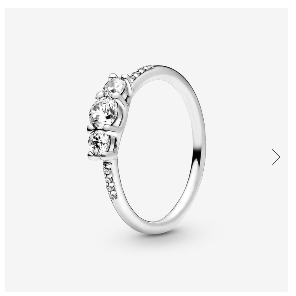BRAND NEW Pandora ring! Size 7 three stone ring, NEVER WORN! Brand new with box
